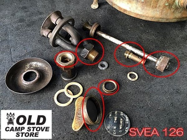 画像2: SVEA 126 ケロシンストーブ用 メンテナンスリペアパーツセット （ニップルジェット付） (2)