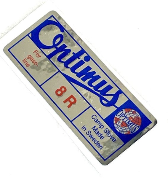 画像2: OPTIMUS 8R 後期型 オプティマスストーブ用 補修用ロゴデカール リプレースメント 1枚単価 (2)