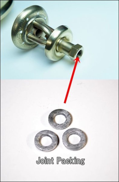 画像2: ケロシンストーブ ライジングチューブ用 リード（鉛）ジョイントパッキン ３枚　 各種サイズあり (2)