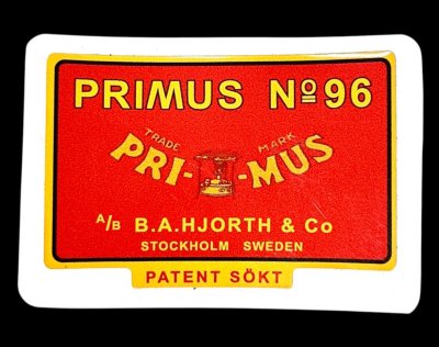 画像1: PRIMUS 96 補修用 デカールシール　PRIMUS STOVE リプレースメント TIN BOX DECAL