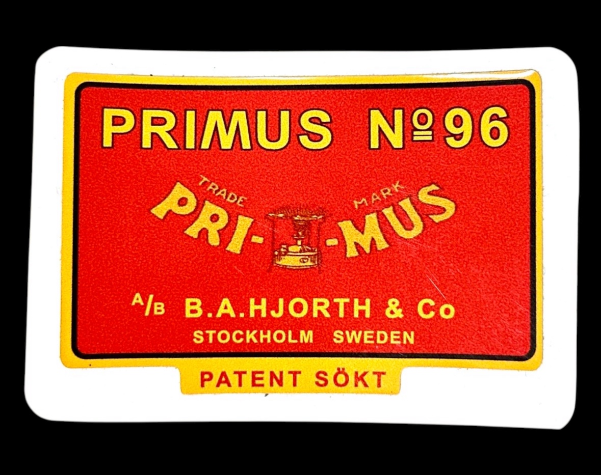 PRIMUS 96 補修用 デカールシール　PRIMUS STOVE リプレースメント TIN BOX DECAL